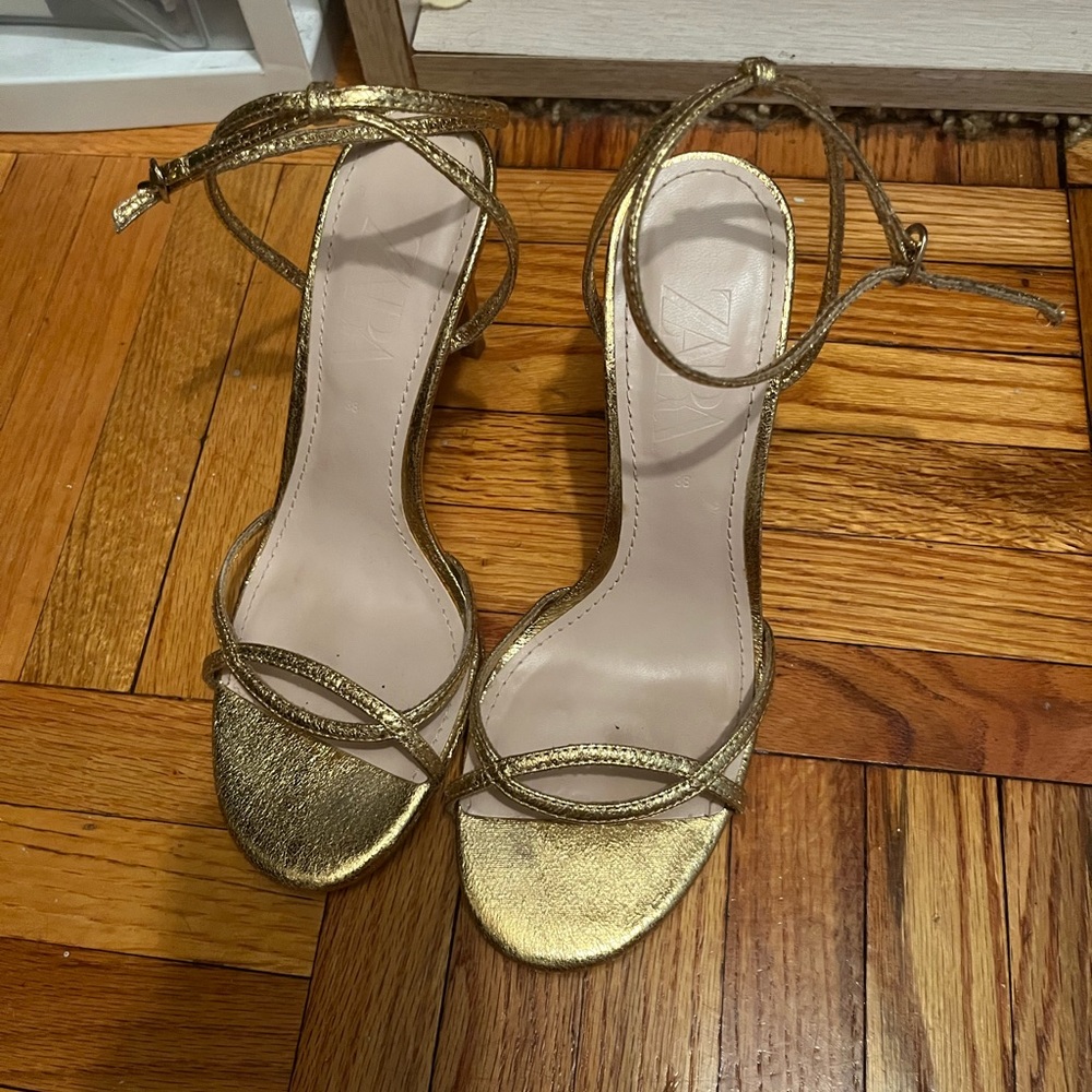 Zara gold heels